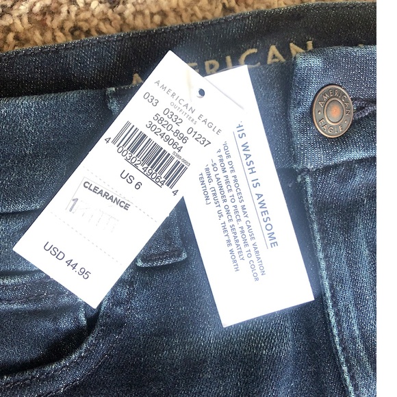 NWT AMERICAN EAGLE Curvy Super Hi-Rise Shortie - Picture 3 of 4